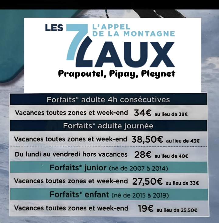 Forfait les 7 Laux Grenoble